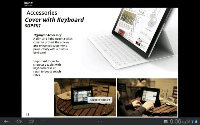 Tablet Xperia