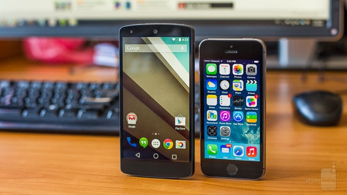 android l vs ios 8