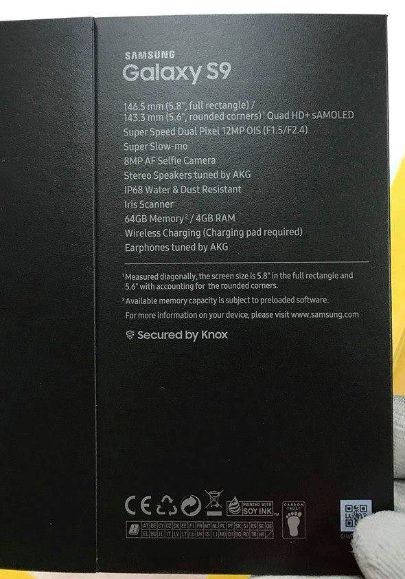 galaxy s9 caixa