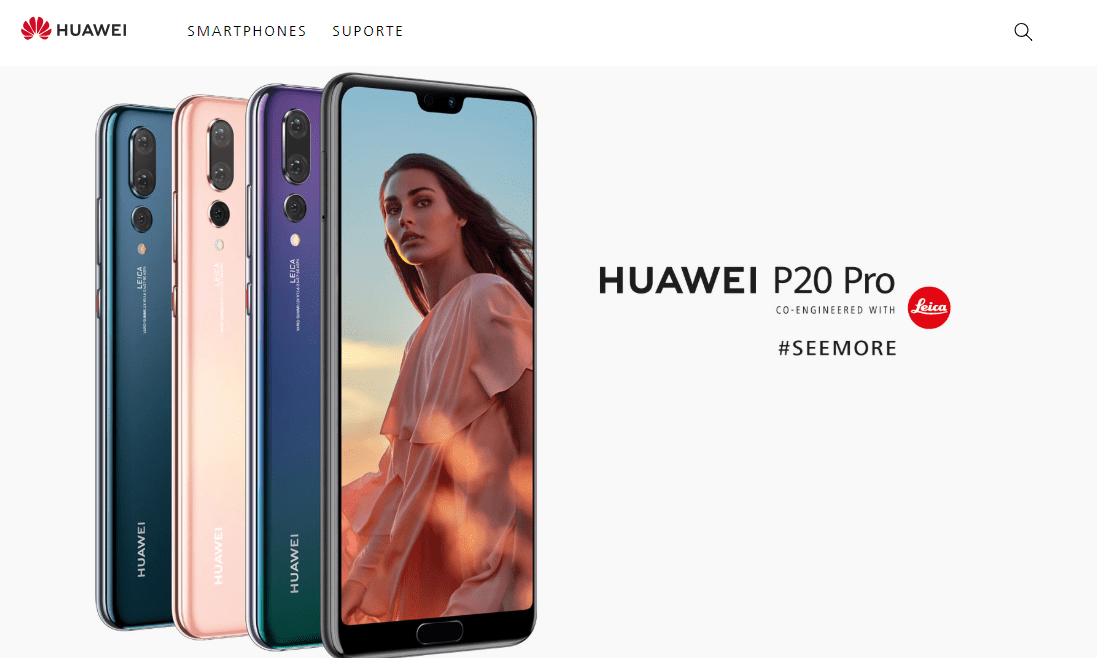 Huawei P20 Pro, P20 Lite e Nova i2 aparecem no site brasileiro da Huawei