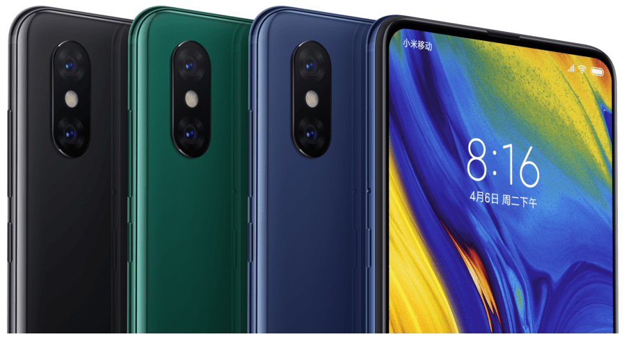 mi mix 3 bordas cores