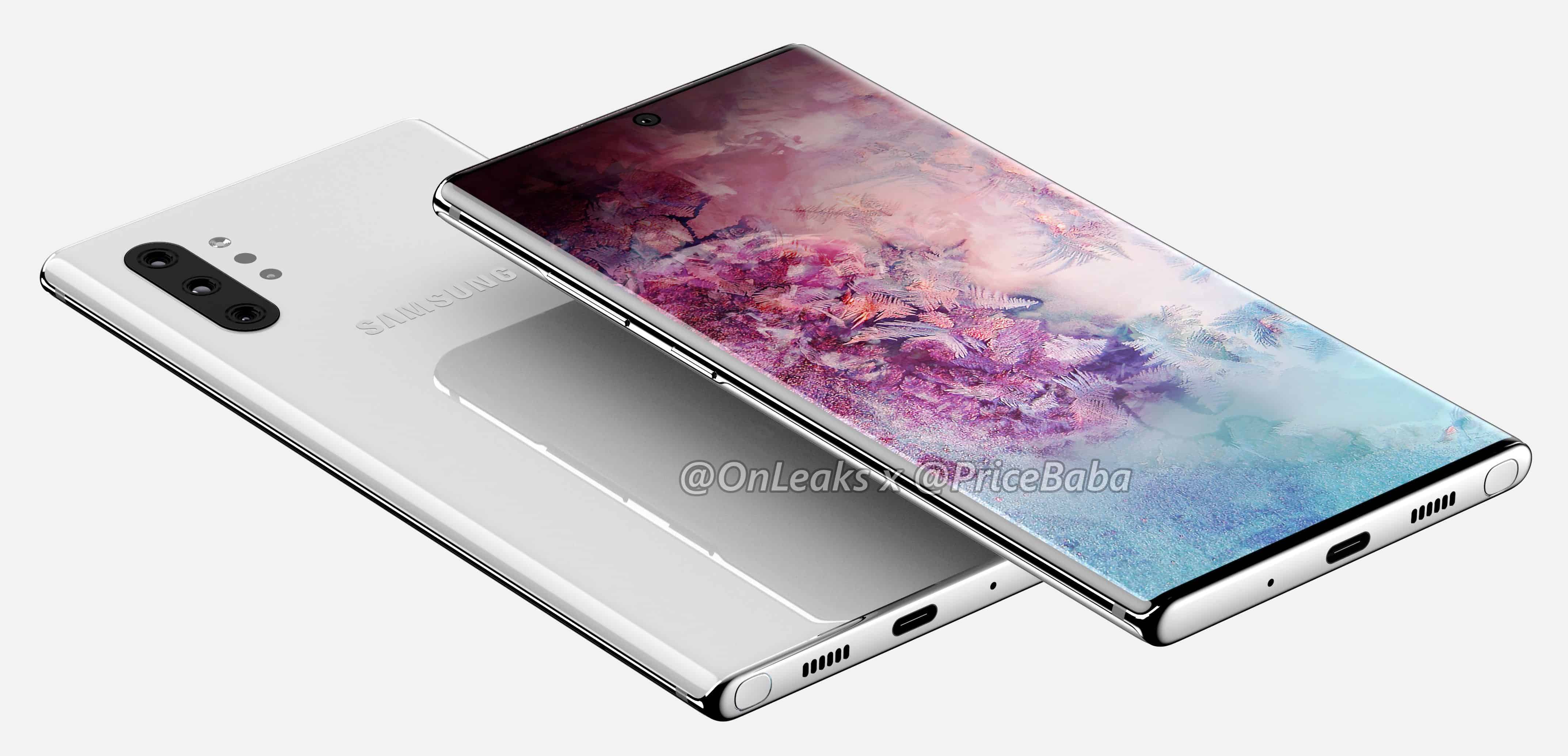 Galaxy Note 10 Pro vazado; tela maior e sem botões