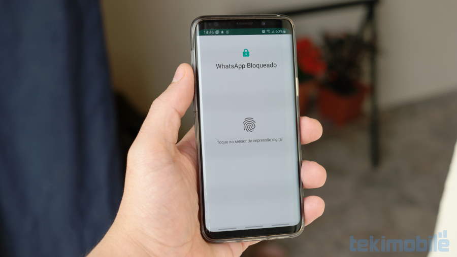 bloqueio WhatsApp impresões digitais