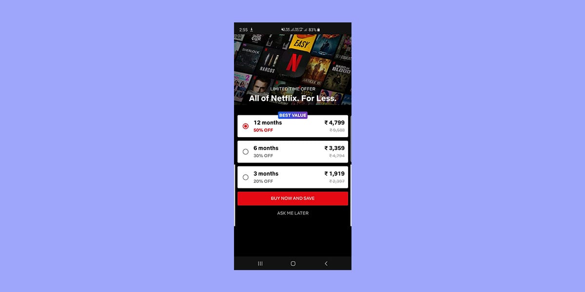 Netflix começa a testar planos de assinaturas de 3, 6 ou 12 meses