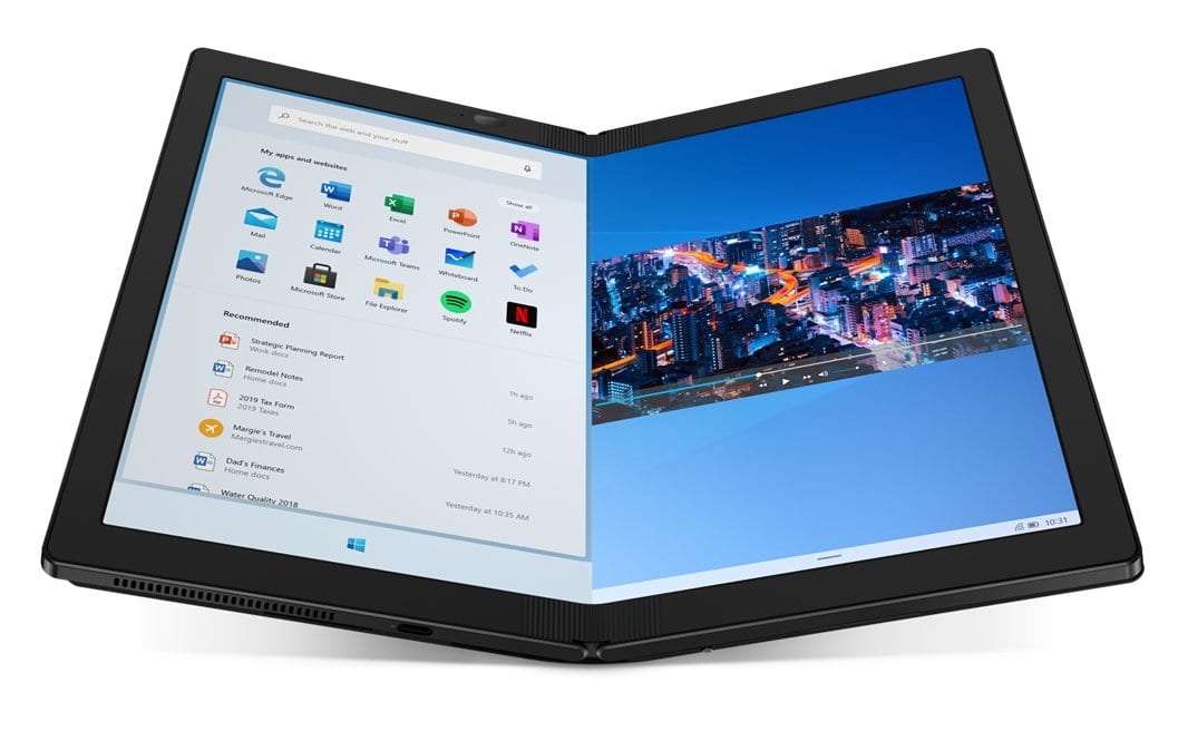 Smartphones? Não, Lenovo e Intel mostram tablets dobráveis que viram notebooks