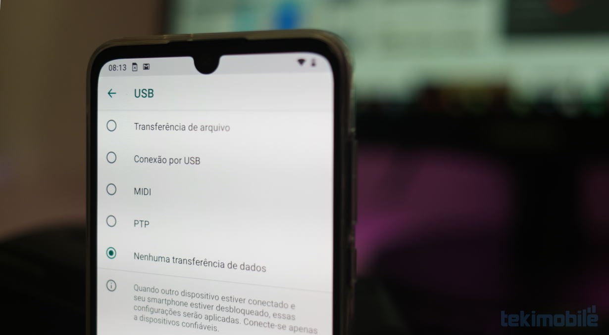USB padrao transferencia arquivo android