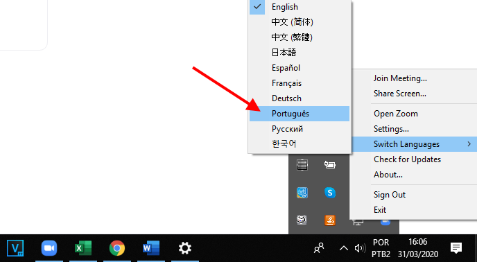 Como Colocar O Zoom Em Portugues No Celular