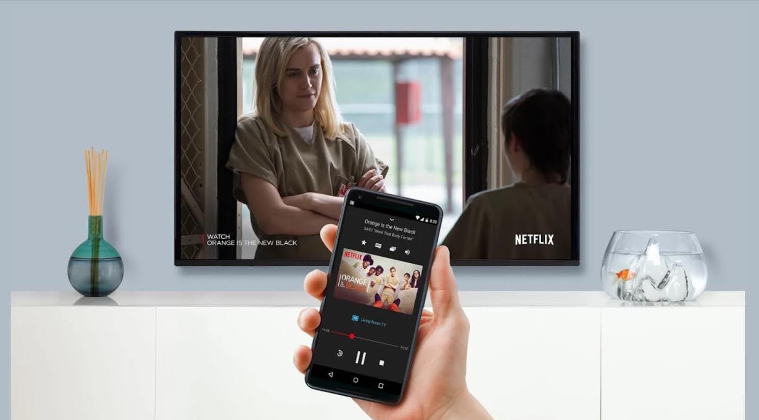 transmitir netflix para tv