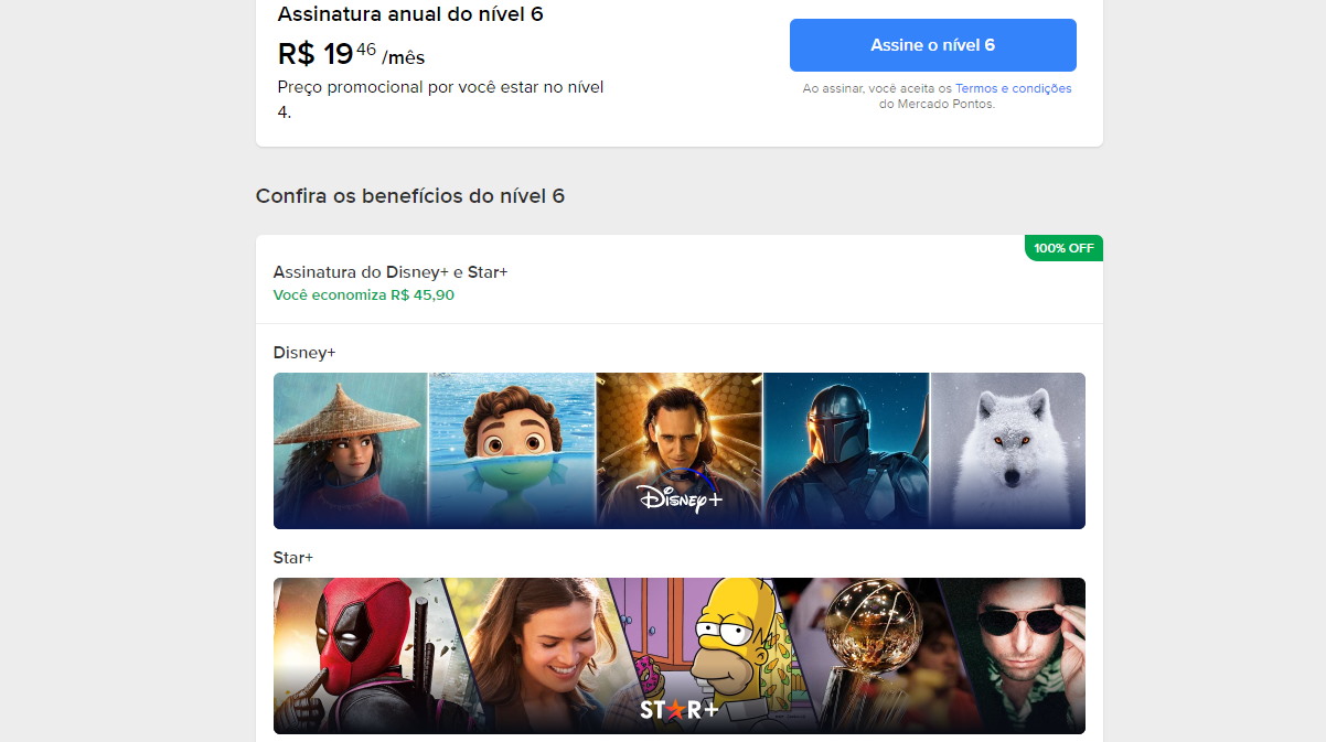 desconto star plus mercado livre