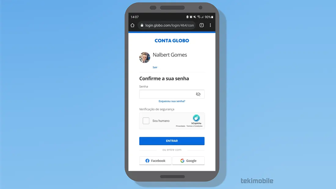 Faça o login para cancelar sua conta