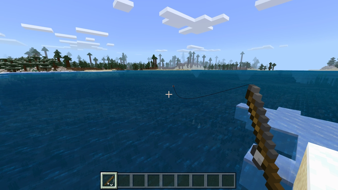 Pesque no game para obter sua sela - Como fazer sela no Minecraft