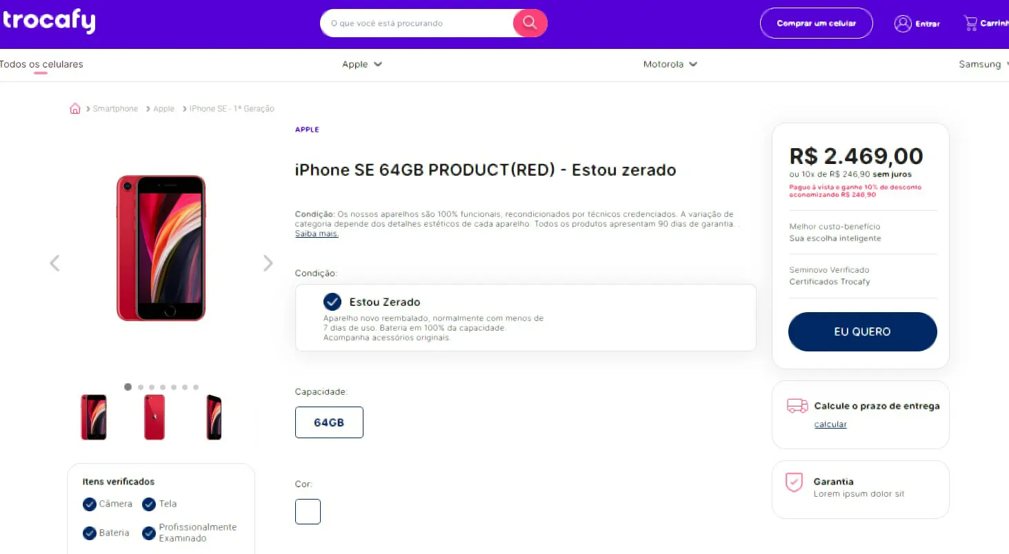 iPhone for sale on the website - Trocafy specializes in the sale of used mobile phones iPhone for sale on the website - Trocafy specializes in the sale of used mobile phones