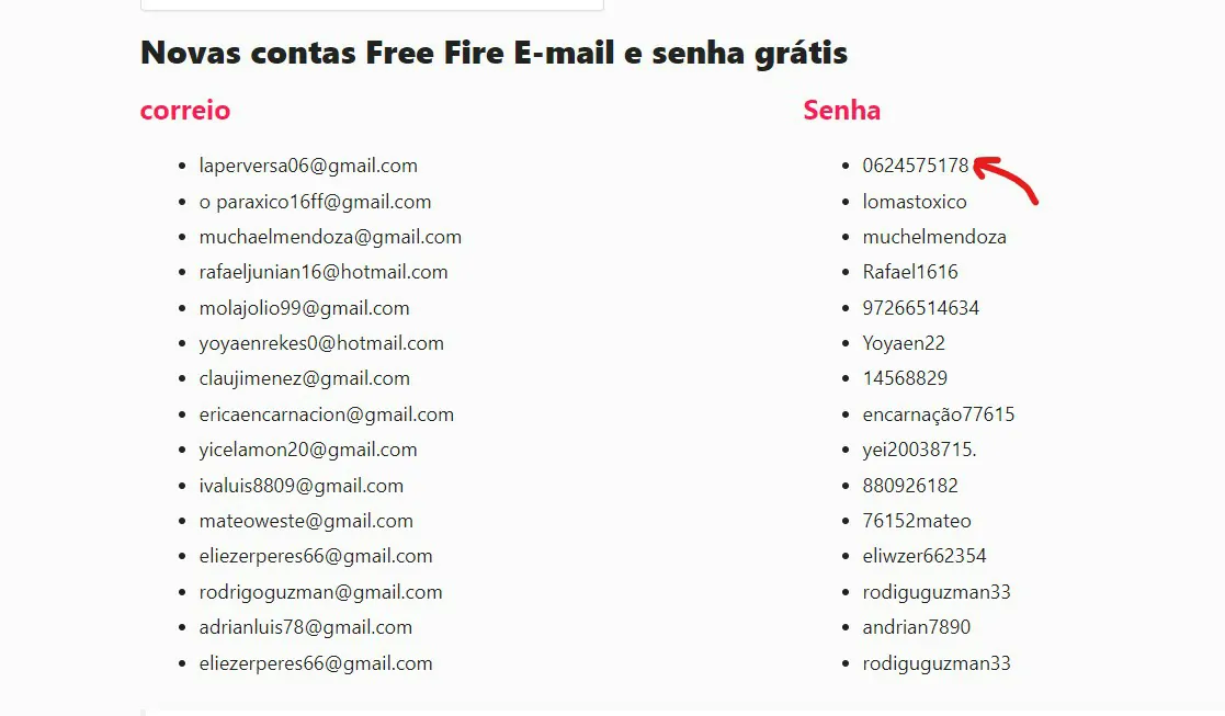 Copie a senha - Gerador de contas FF o que são e como gerar contas do Freefire verificadas