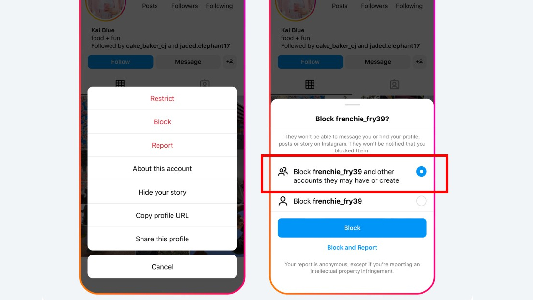Instagram will block offenses that have 3 letters and numbers The function to block other accounts is now available