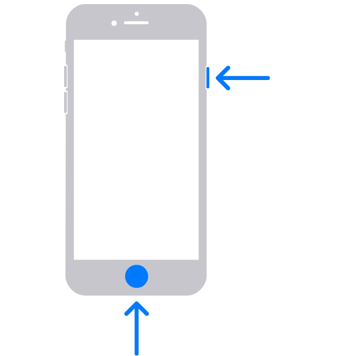 iPhone com botão Home - Como tirar print no iPhone?
