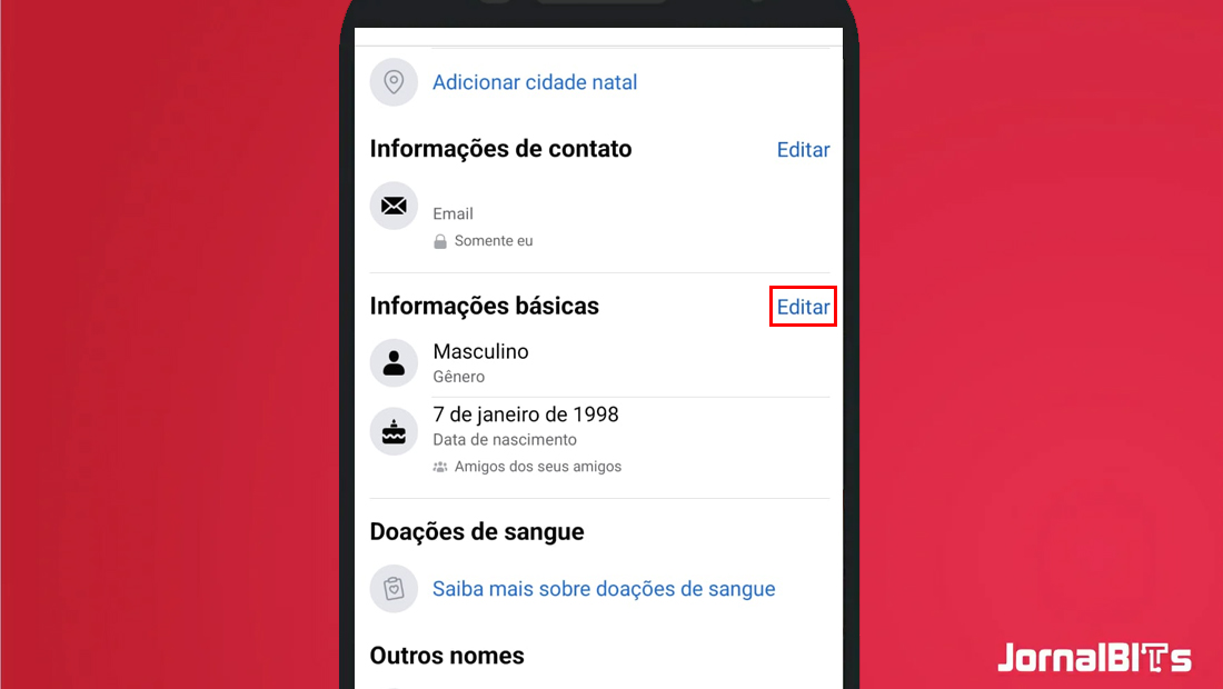 Como mudar a data de nascimento no Facebook Como mudar a data de nascimento no Facebook