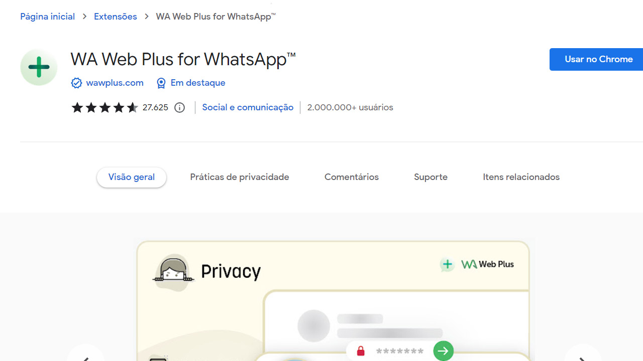 extensão whatsapp