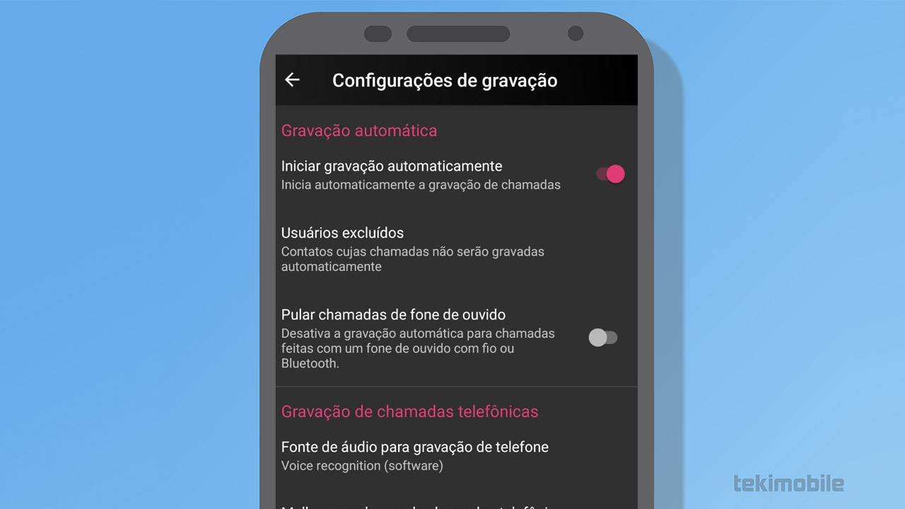 gravação android app