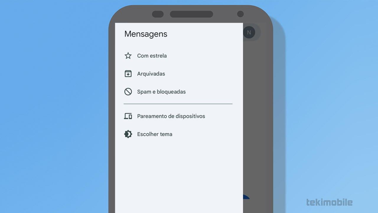 organização google mensagens