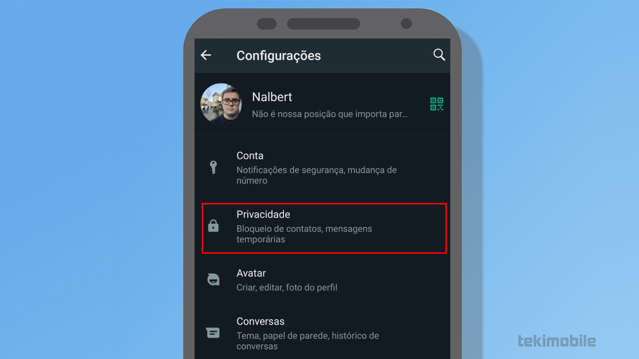 privacidade whatsapp