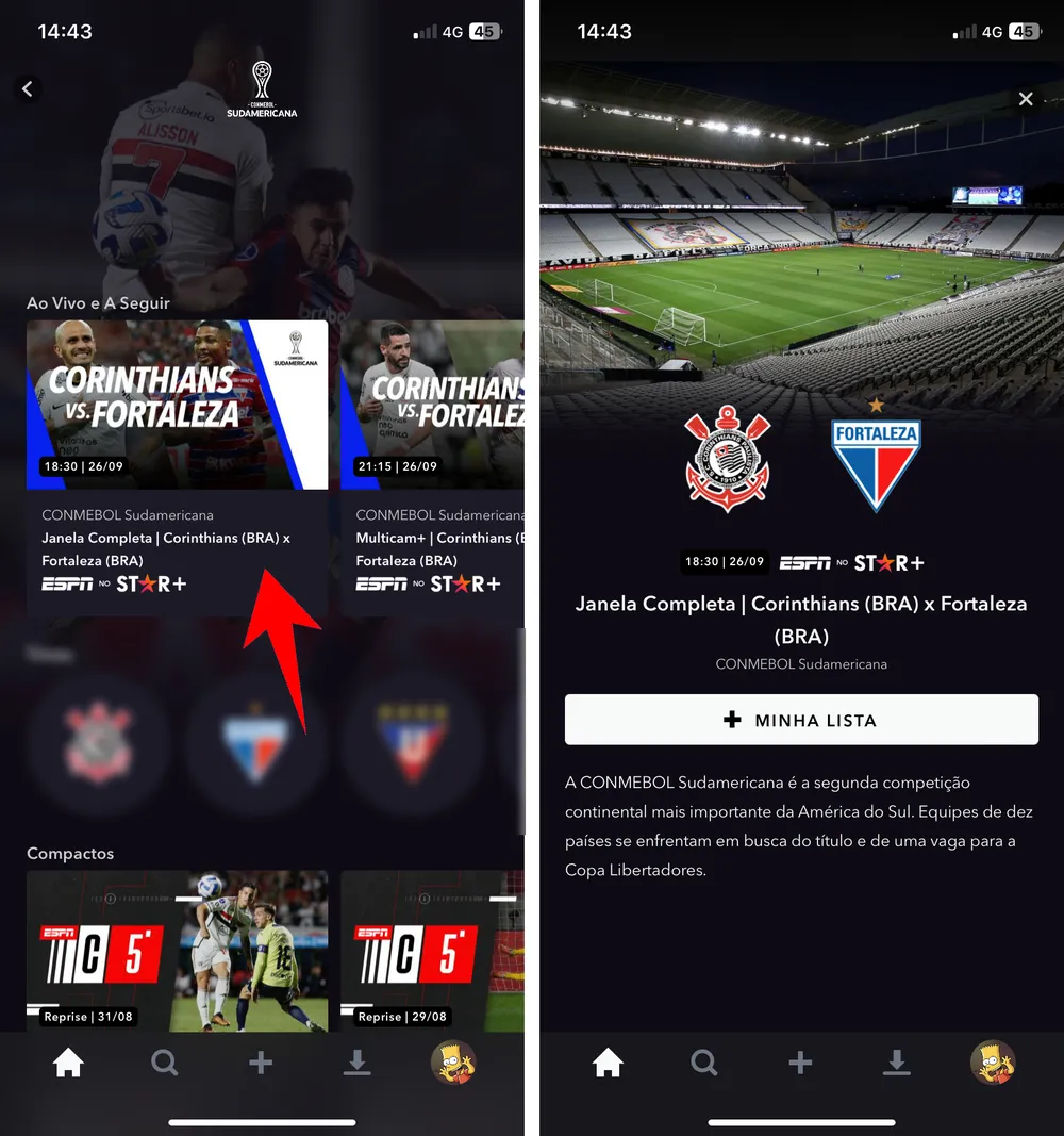 Como assistir Corinthians e Fortaleza online: ao vivo e gratuitamente no celular ou computador 6