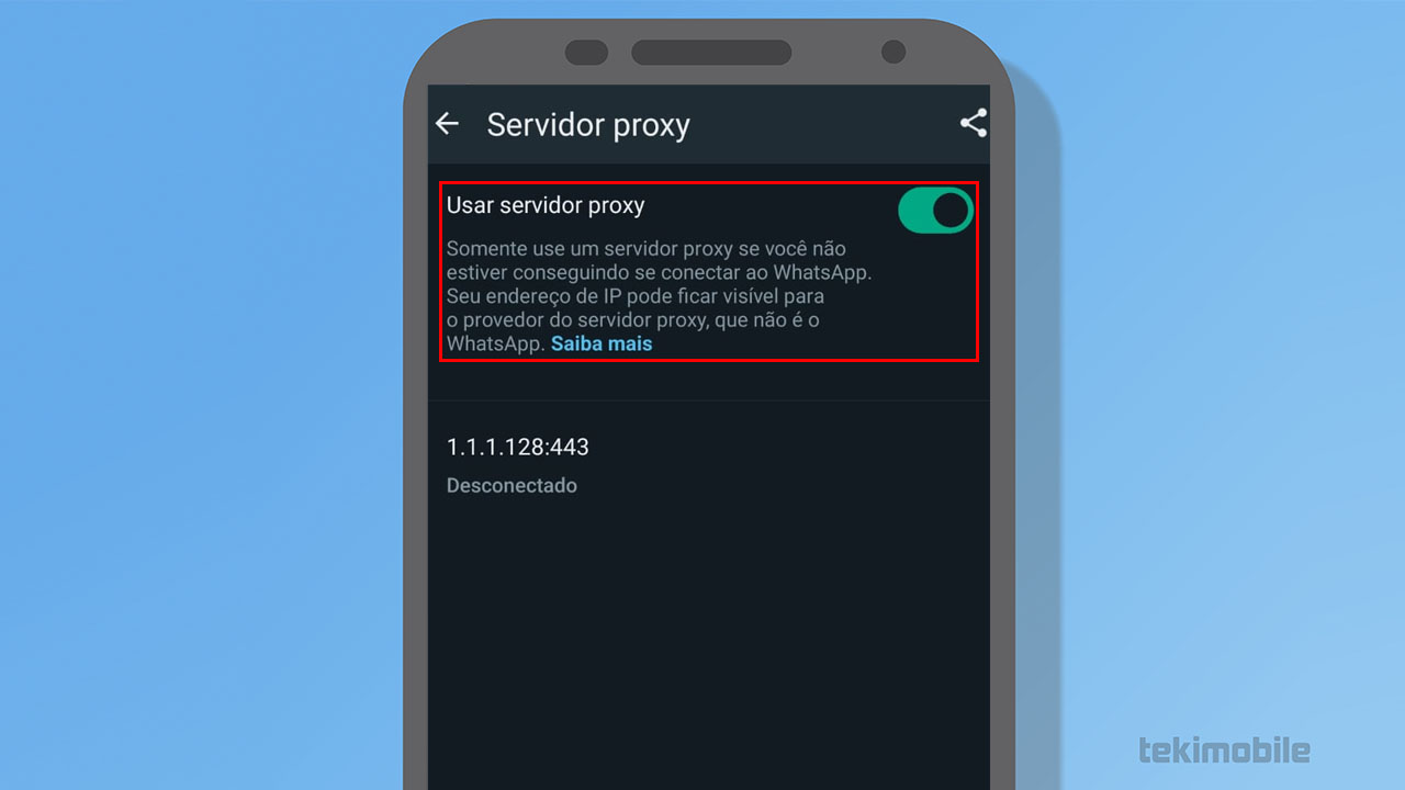 ativar proxy whatsapp