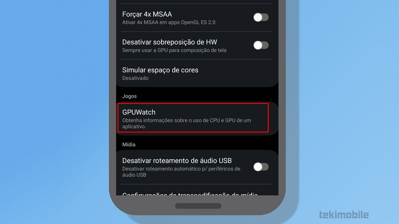 gpu desenvolvedor android